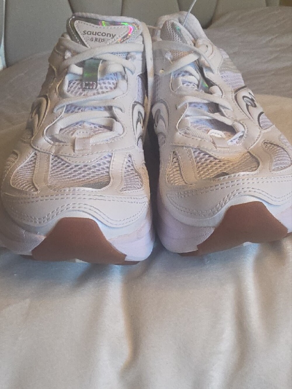 Saucony Unisex White Mesh Cushioned Running Shoe 9.5 Men EU 43 27.5 Cm - Picture 16 of 16